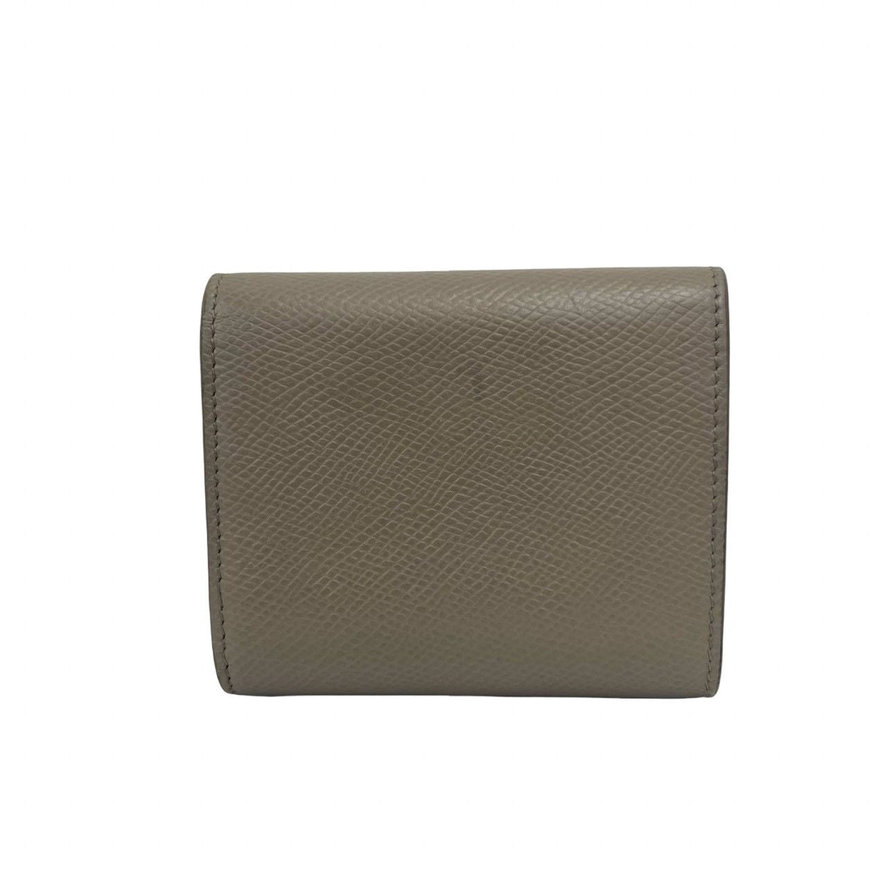 Celine Box Trifold Wallet Leather Mini Billfold Coin Purse Gray — view 2