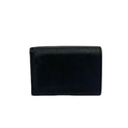 Prada Logo Saffiano Leather Trifold Wallet Mini Compact Coin Purse Bill Black — view 2