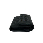 Chanel Box Card with CC Filigree CC Logo Caviar Leather Trifold Wallet Black — view 5