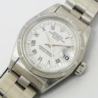 Rolex Oyster Perpetual Date White Roman Number SS Watch Automatic Winding OH — view 9