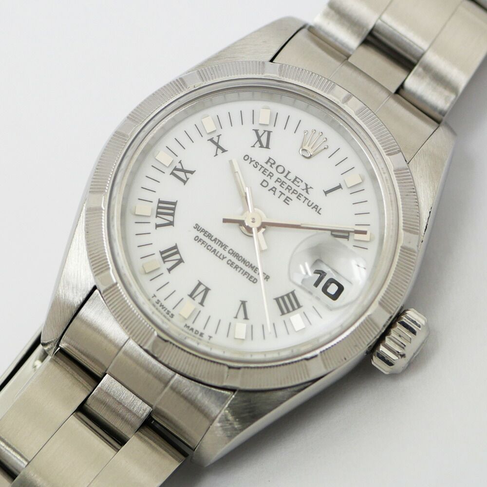 Rolex Oyster Perpetual Date White Roman Number SS Watch Automatic Winding OH — view 9