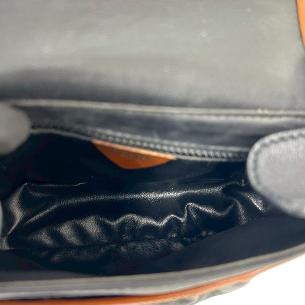 Celine Vintage Blason Triomphe Logo Leather Mini Shoulder Bag Pochette Black — view 9