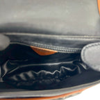 Celine Vintage Blason Triomphe Logo Leather Mini Shoulder Bag Pochette Black — view 9
