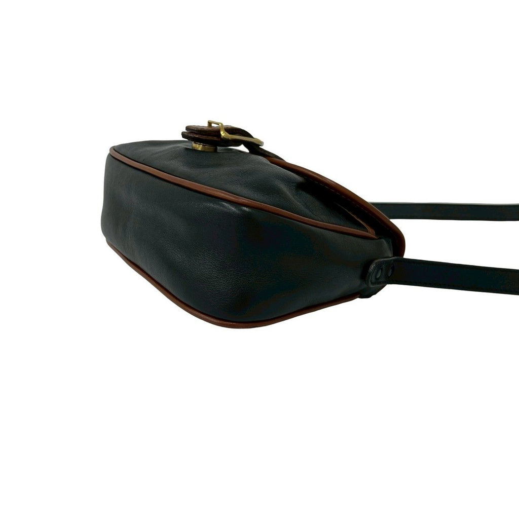 Celine Vintage Blason Triomphe Logo Leather Mini Shoulder Bag Pochette Black — view 8