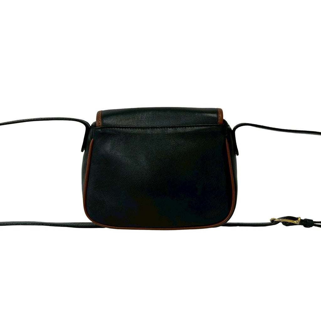 Celine Vintage Blason Triomphe Logo Leather Mini Shoulder Bag Pochette Black — view 3
