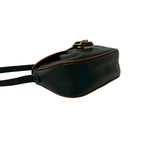 Celine Vintage Blason Triomphe Logo Leather Mini Shoulder Bag Pochette Black — view 7