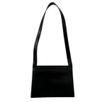 Celine Saluki Logo Carriage Calf Leather Shoulder Bag Black — view 3