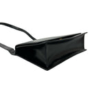 Celine Saluki Logo Carriage Calf Leather Shoulder Bag Black — view 7
