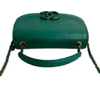 Chanel Card Seal Number 23 Coco Cab Jumbo CC Logo Calf Leather Chain Shoulder — view 4