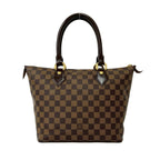 Louis Vuitton With Saleya PM Damier Pattern Leather Tote Brown — view 3