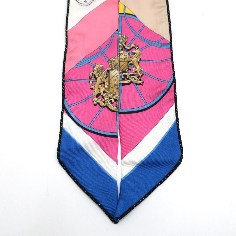 Hermes Heaven Twilly Scarf Springs Bague Spring Pink Blue White — view 4