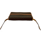 Celine Vintage Macadam Blason Triomphe Logo Pattern Leather Shoulder Bag Brown — view 4