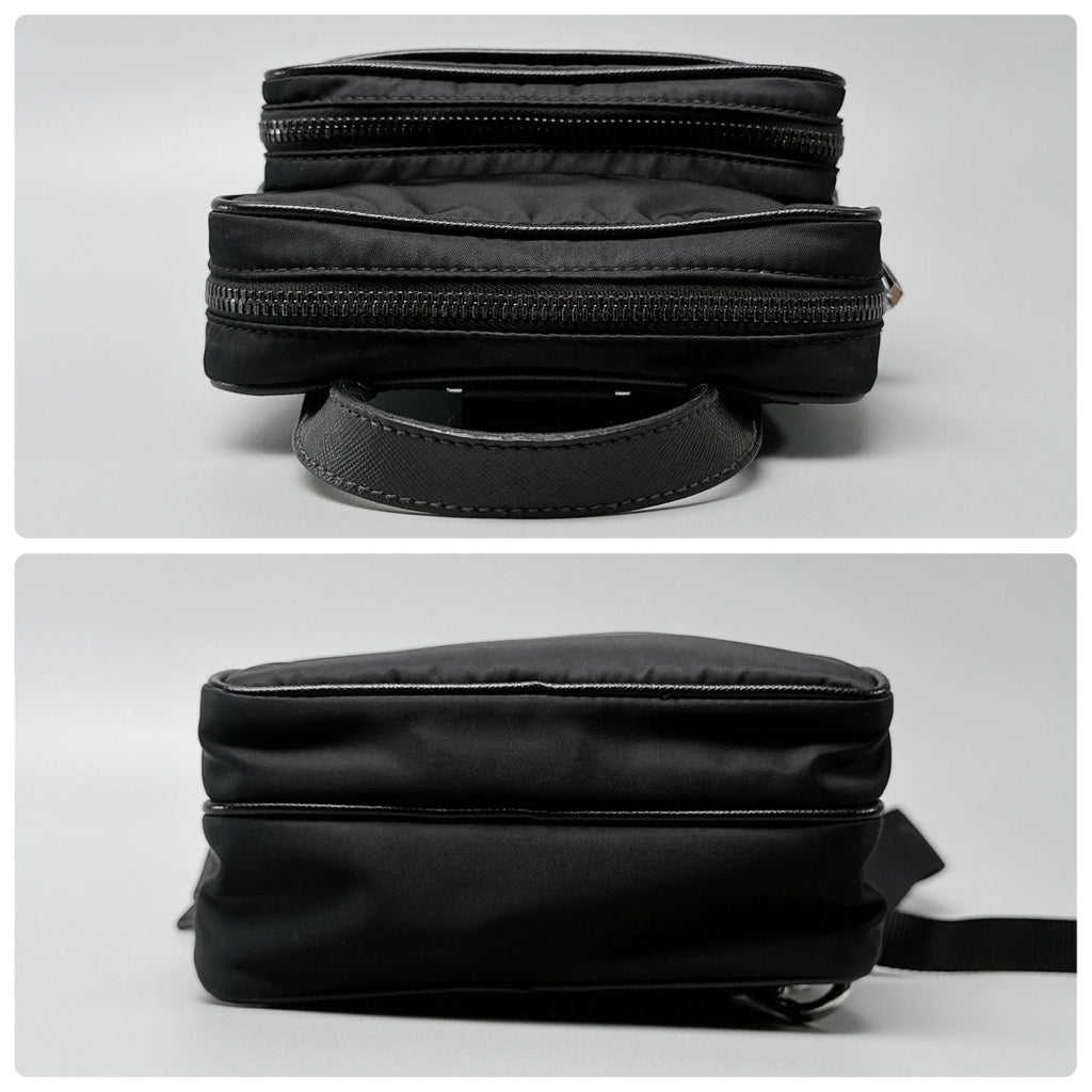 Prada Re-Nylon Shoulder Bag Triangle Logo Black — view 6