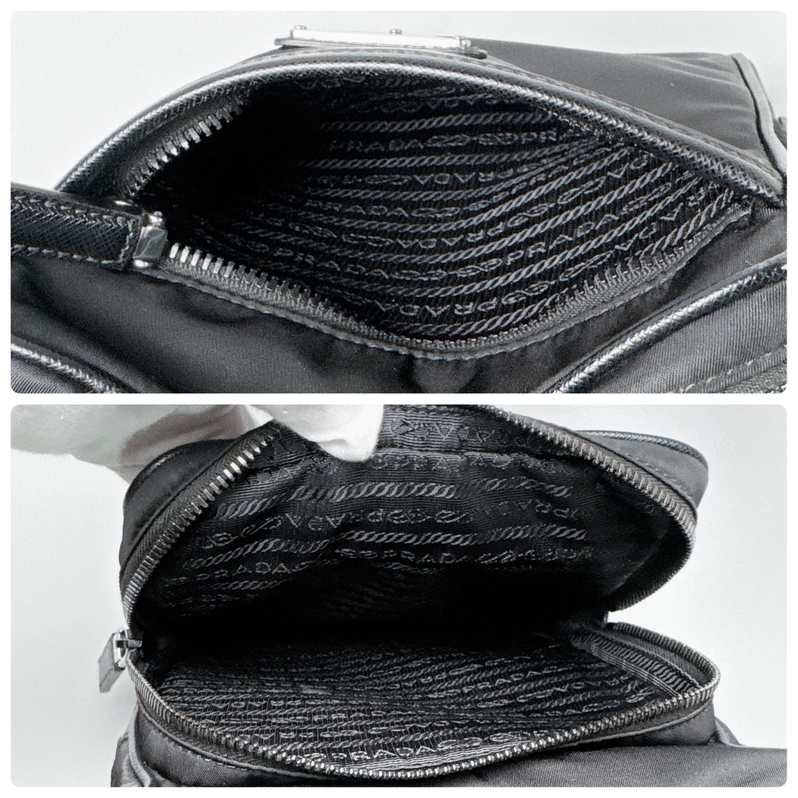 Prada Re-Nylon Shoulder Bag Triangle Logo Black — view 4