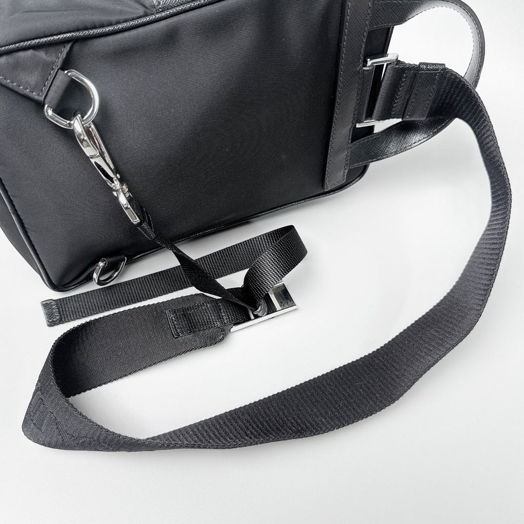 Prada Re-Nylon Shoulder Bag Triangle Logo Black — view 8