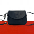 Fendi Vintage FF Logo Epi Leather Shoulder Bag Pochette Crossbody Navy