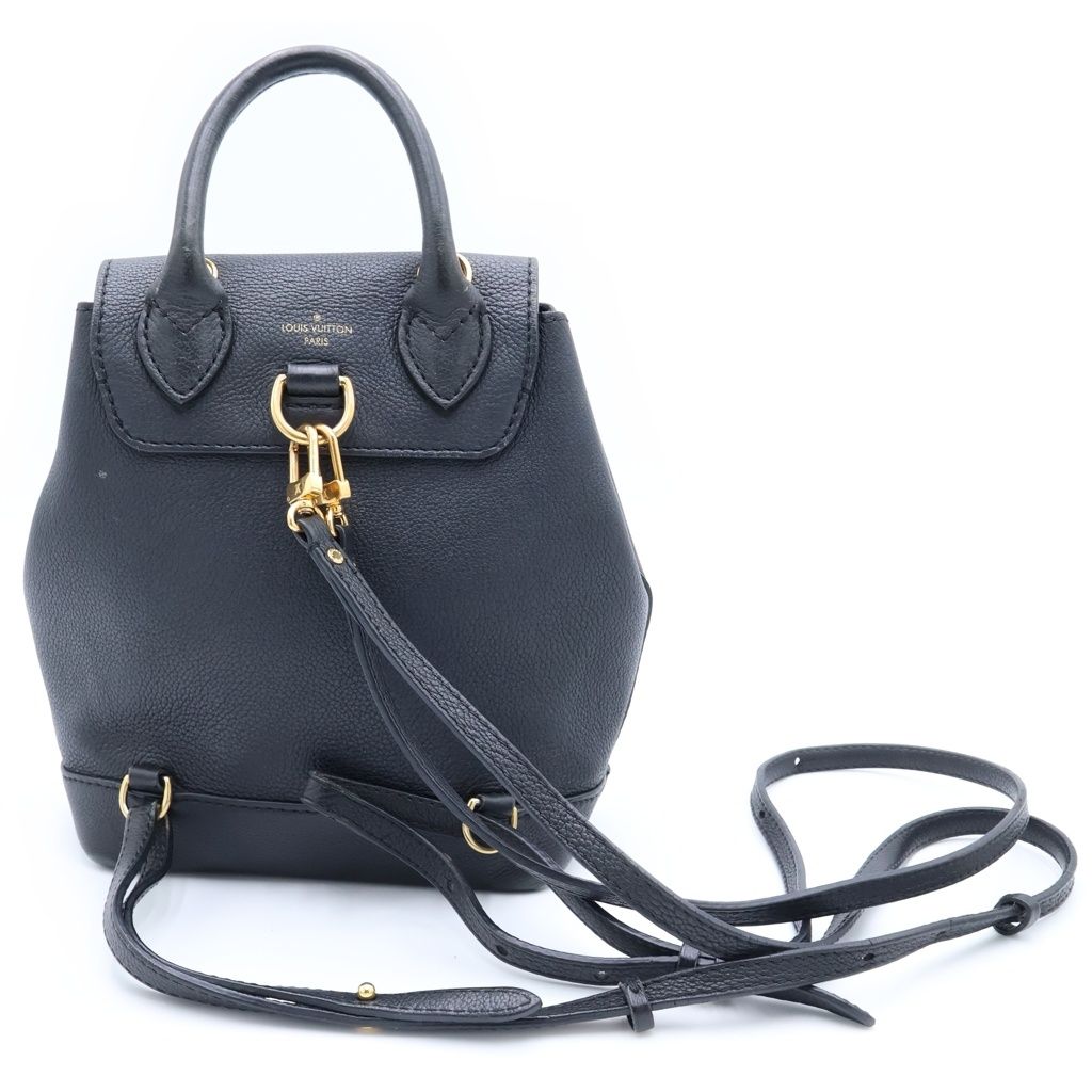 Louis Vuitton Lockme Backpack Mini Black Leather Gold — view 2
