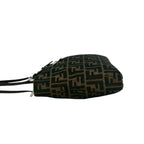 Fendi Vintage Zucca FF Pattern Canvas Leather Shoulder Bag Tote Brown Black — view 5