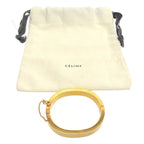 Celine by Phoebe Philo Minimal Thin Manchette Bangle Bracelet Gold — view 4