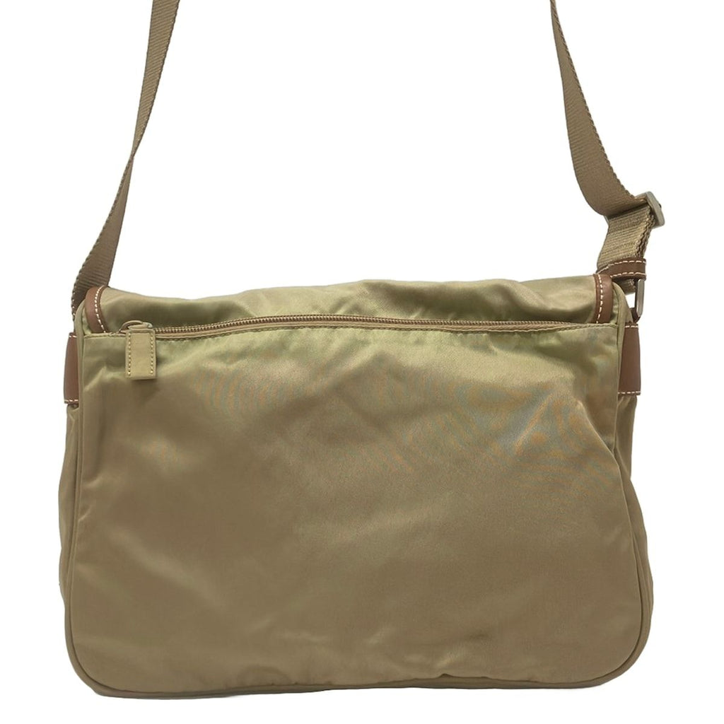 Prada Shoulder Bag Beige Brown Leather — view 3