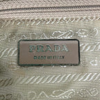 Prada Shoulder Bag Beige Brown Leather — view 9