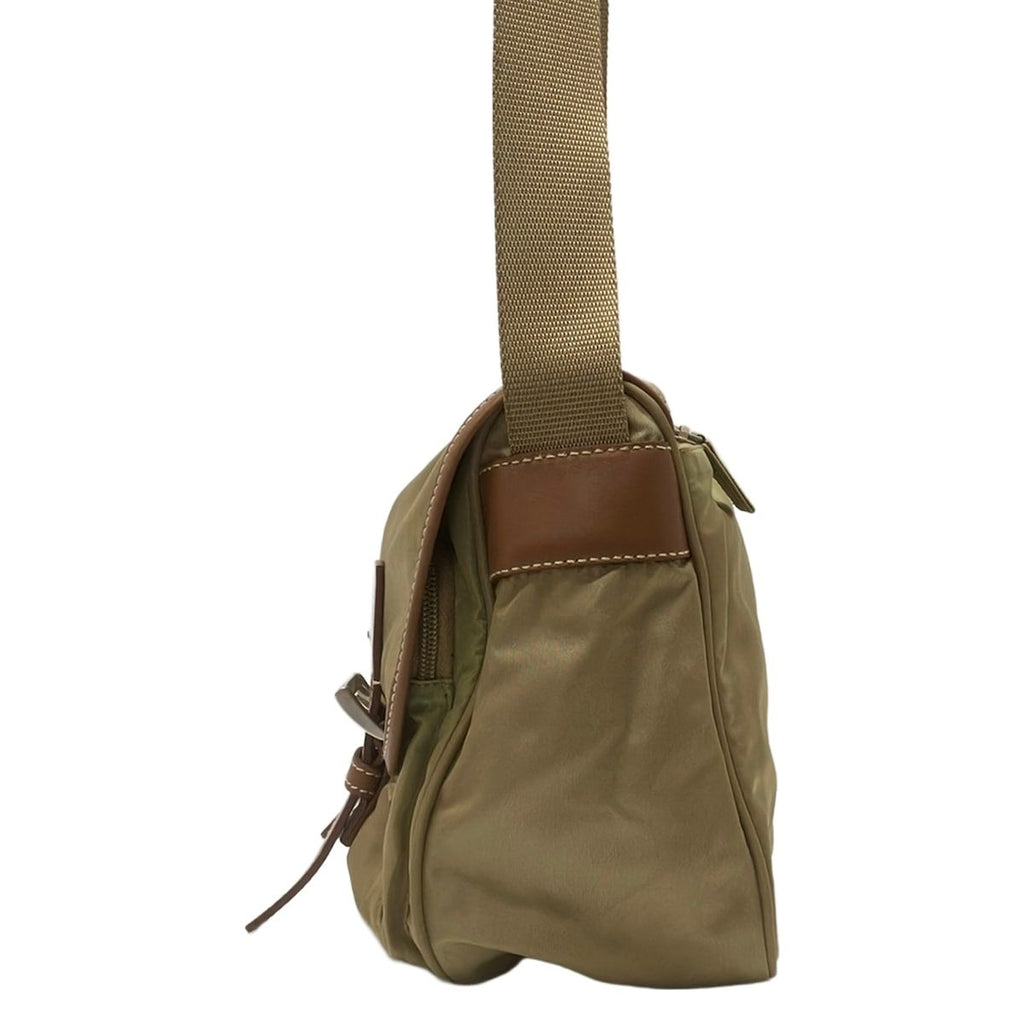 Prada Shoulder Bag Beige Brown Leather — view 4