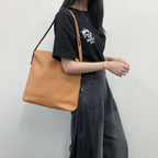 Loewe Leather Shoulder Bag Camel Silver Vintage