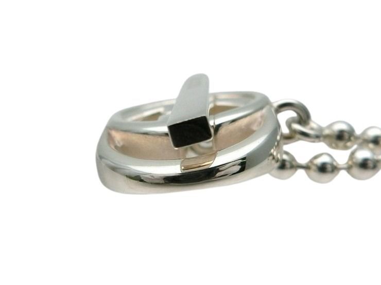 Gucci Necklace Interlocking Ball Chain Silver Choker — view 4