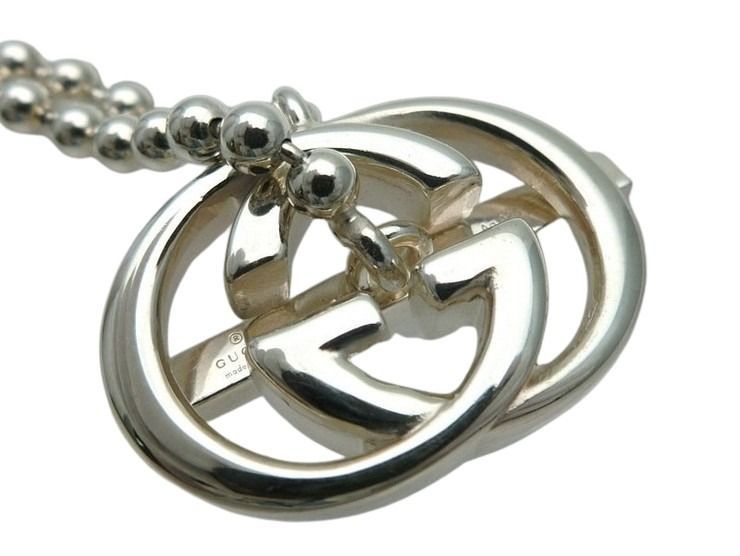 Gucci Necklace Interlocking Ball Chain Silver Choker — view 6