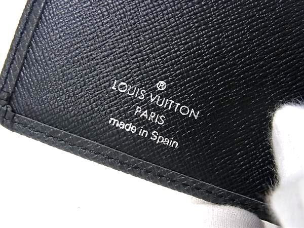Louis Vuitton Notebook Cover Agenda Posh Black Taiga Leather — view 5