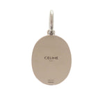 Celine Charm Maison Medal Rhodium Finish Brass Triomphe Metal Silver Pendant — view 3