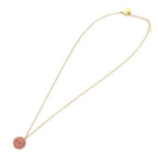 Dior Petit CD Logo Stone Metal Pink Gold Necklace — view 3