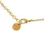 Dior Petit CD Logo Stone Metal Pink Gold Necklace — view 5