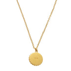 Dior Petit CD Logo Stone Metal Pink Gold Necklace — view 4