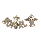 Dior J'adior Jadior Logo Star Bee Stone Silver Earrings — view 2