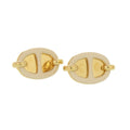 Hermes Mini Maillon White Gold Earrings