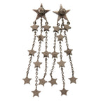Dior Star Motif CD Logo Stone Gunmetal Earrings — view 2