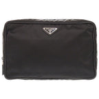 Prada Triangle Logo Nylon Black Second Pouch