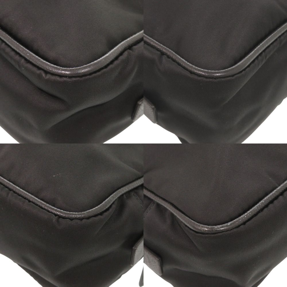 Prada Triangle Logo Nylon Black Second Pouch — view 4