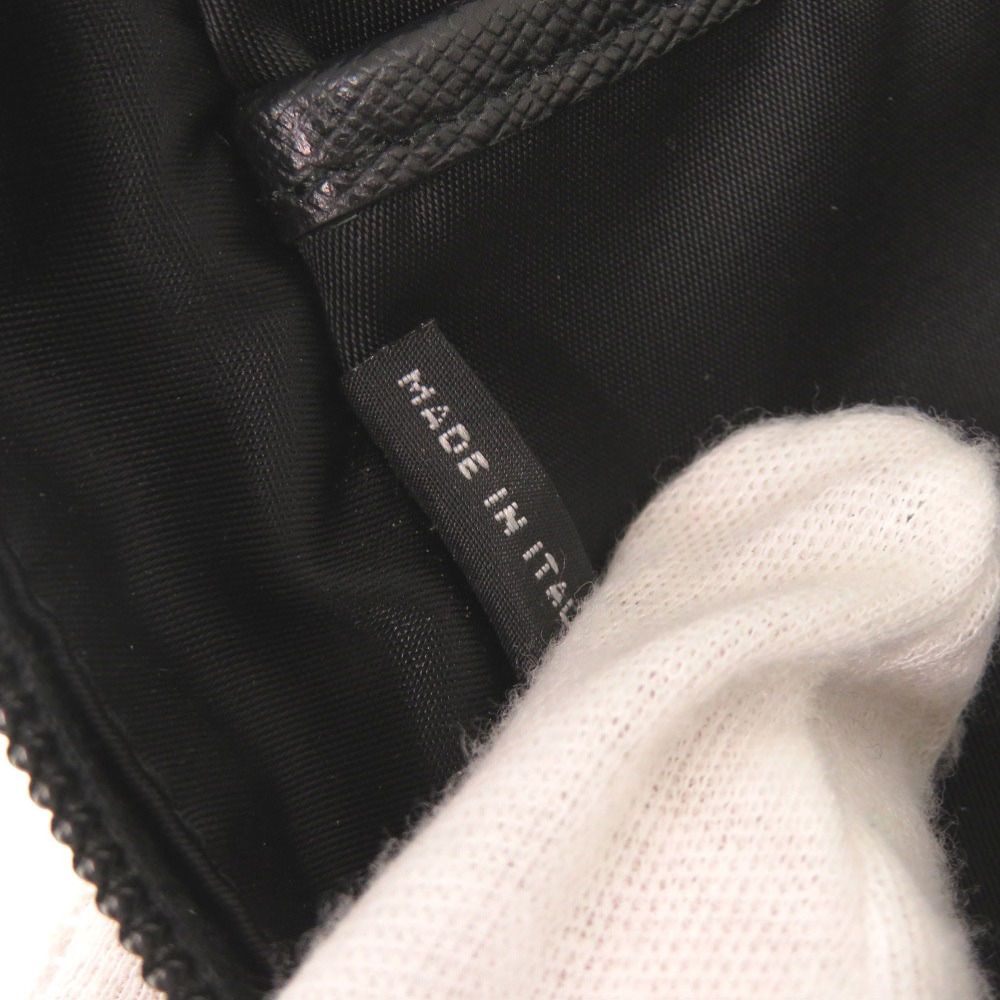 Prada Triangle Logo Nylon Black Second Pouch — view 7