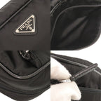 Prada Triangle Logo Nylon Black Second Pouch — view 9
