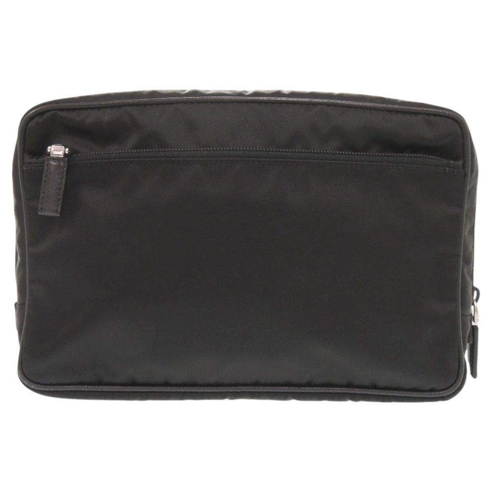Prada Triangle Logo Nylon Black Second Pouch — view 2