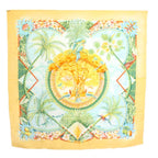 Hermes Aloha Carre 90 Scarf Silk All Over Pattern Orange TK