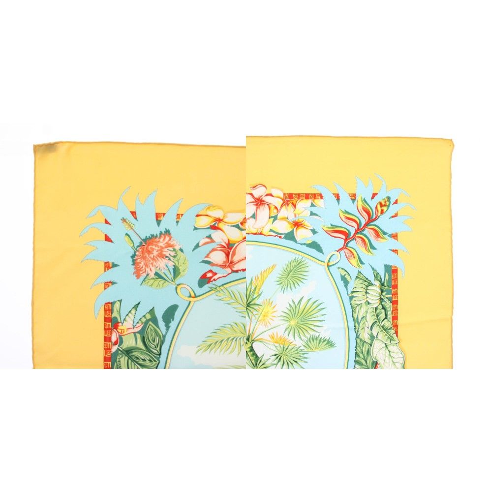 Hermes Aloha Carre 90 Scarf Silk All Over Pattern Orange TK — view 8