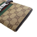Gucci Jackie Wallet Bifold Canvas Leather Black Beige TK — view 7