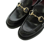 Gucci Horsebit Loafers Thick Sole Leather 36.5 Black — view 6