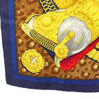 Hermes Casoues Et Plumets Faceless Helmet Carre 90 Scarf Silk All Over Pattern — view 7