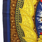 Hermes Casoues Et Plumets Faceless Helmet Carre 90 Scarf Silk All Over Pattern — view 6