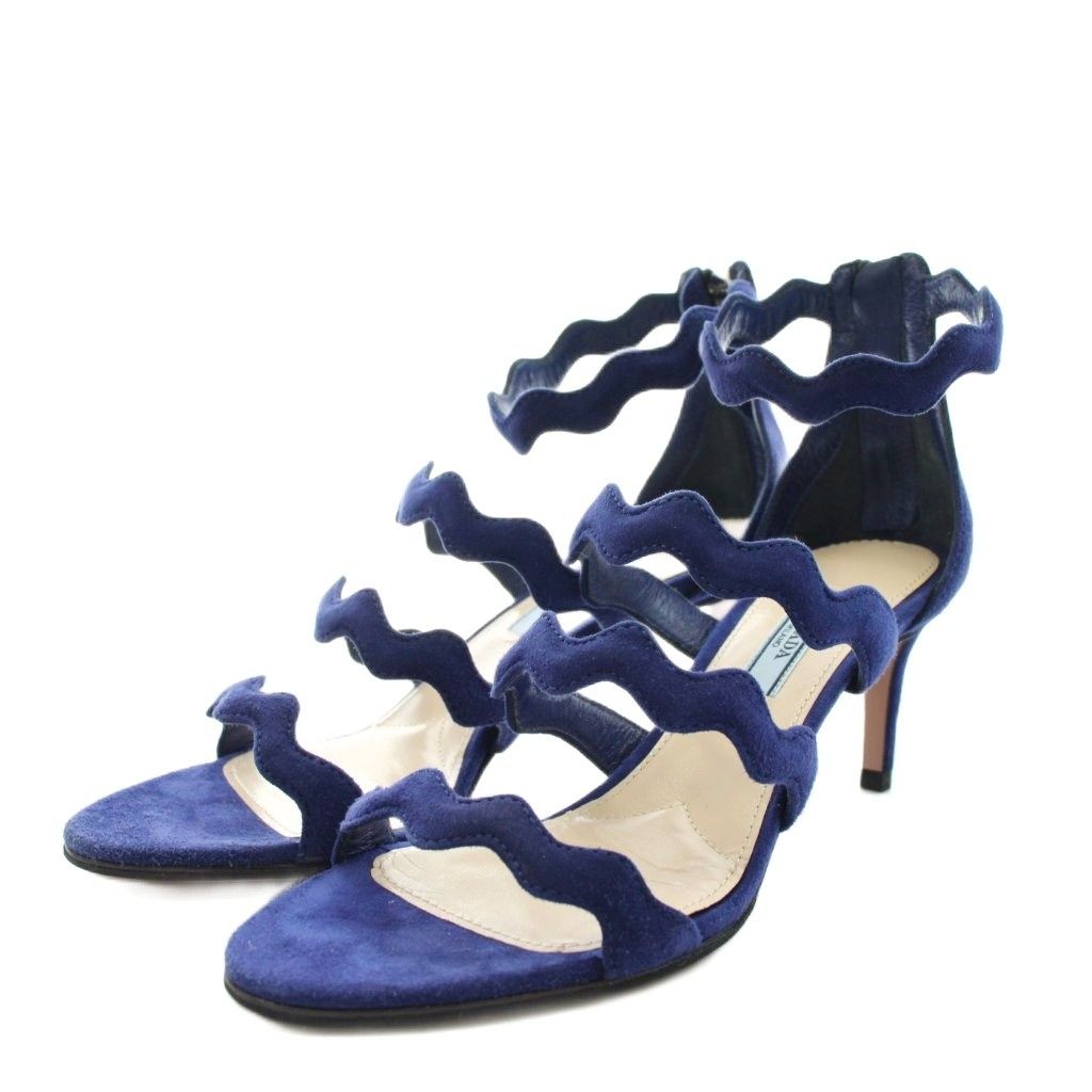 Prada Sandals Suede 36.5 Blue