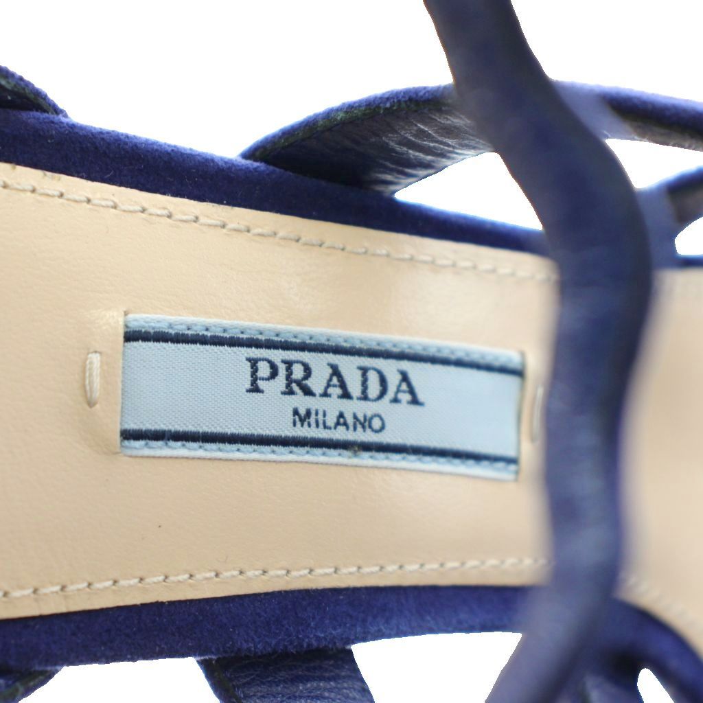 Prada Sandals Suede 36.5 Blue — view 4